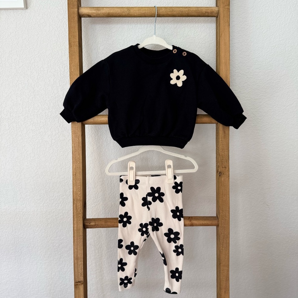 Fleece Sweater and Ribbed Leggings Set
